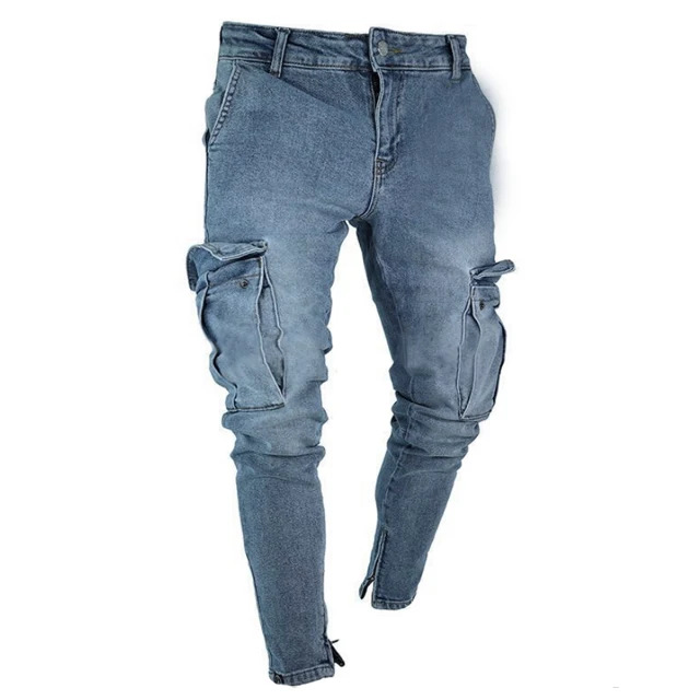 blue jean cargo pants mens