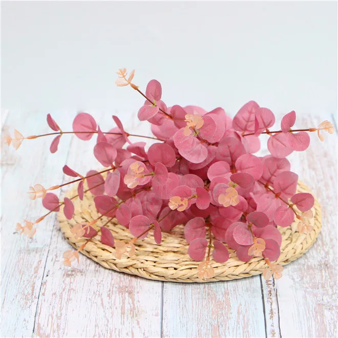 D3016 High Quality Fabric Faux Eucalyptus Grass Branches Leaves Artificial Greenery Buy