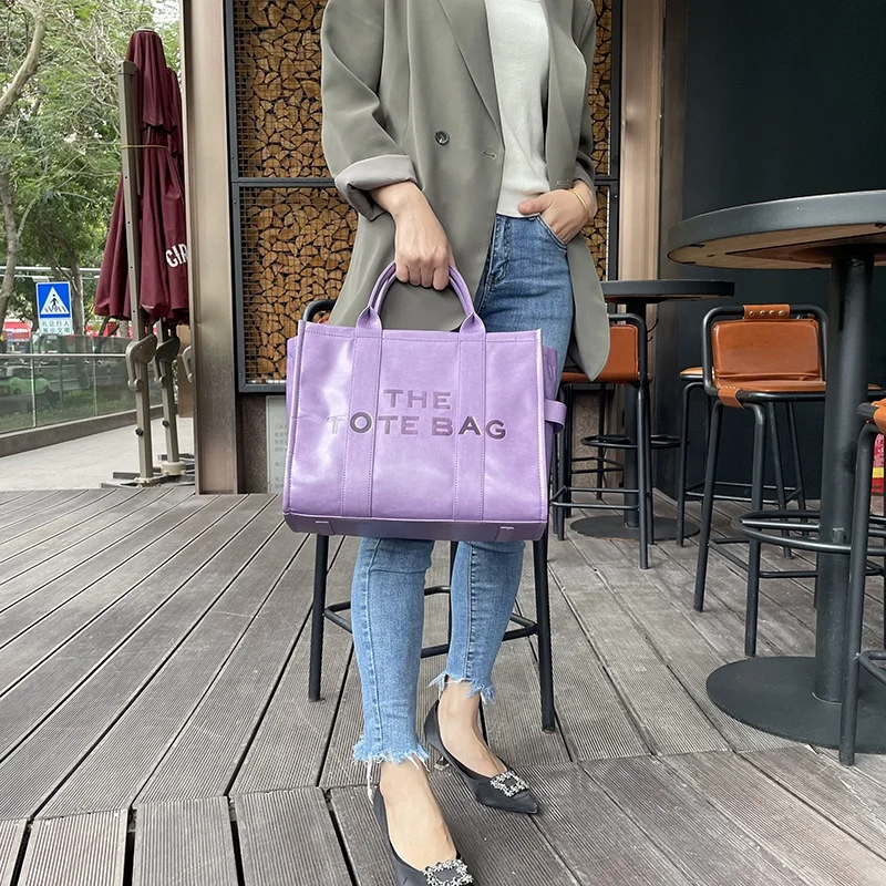 

2022 new products Large capacity excellent quality plain leather work bags for Lady Carry on Tote bag, Customized color