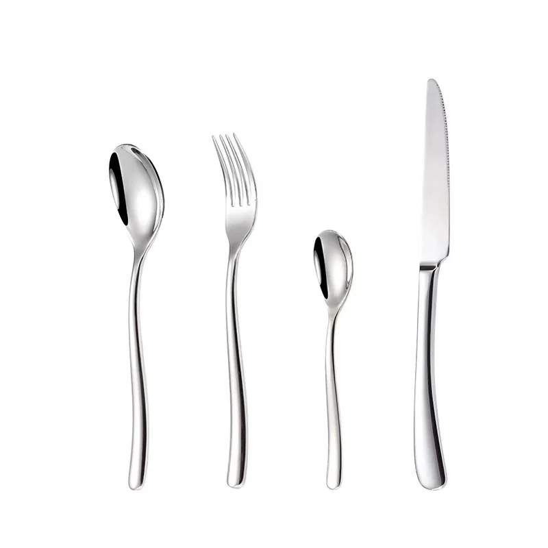 

Stainless steel moonlight tableware main accessories hotel restaurant thickened knife and fork spoon