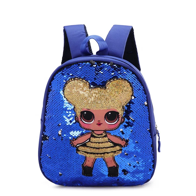 

Fashion Cartoon Kids Backpack Shiny Sequins Girls' Bag Cute Little Girl Kindergarten Bag, Customized