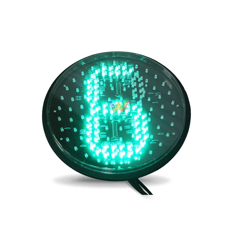 
300mm yellow full plate with single 8 countdown timer traffic light lampwick 