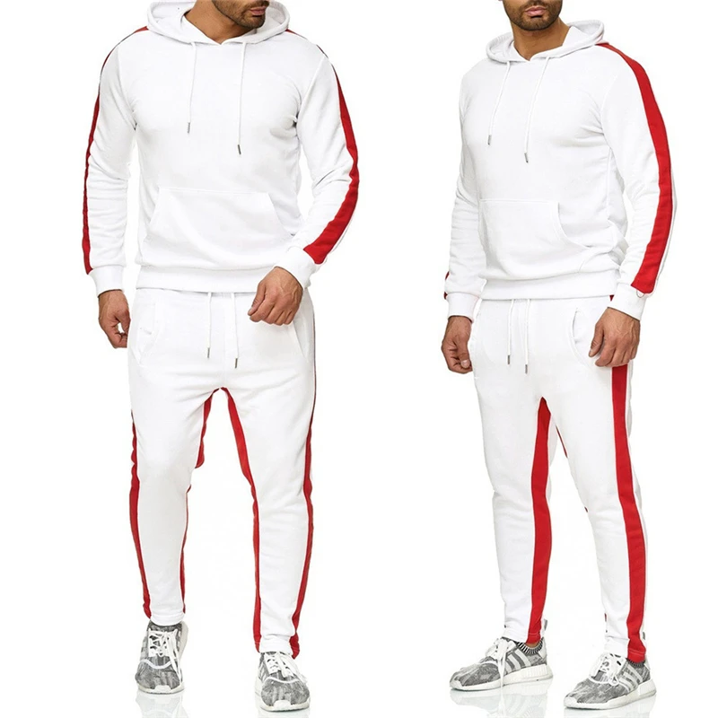 

Ready ship Men's Casual Tracksuit Full Zip Running Jogging Athletic Sports Jacket and Pants Set