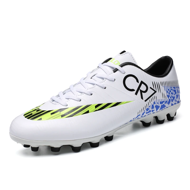

2021 China Dropshipping Father and Son Outside Sports Fun High Quality Cr7 Football Shoes Soccer, White,black,orange,yellow,blue