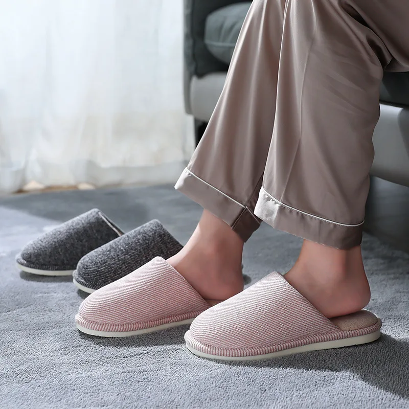 

QEO NEW cotton slippers female home indoor family cotton slippers, Optional