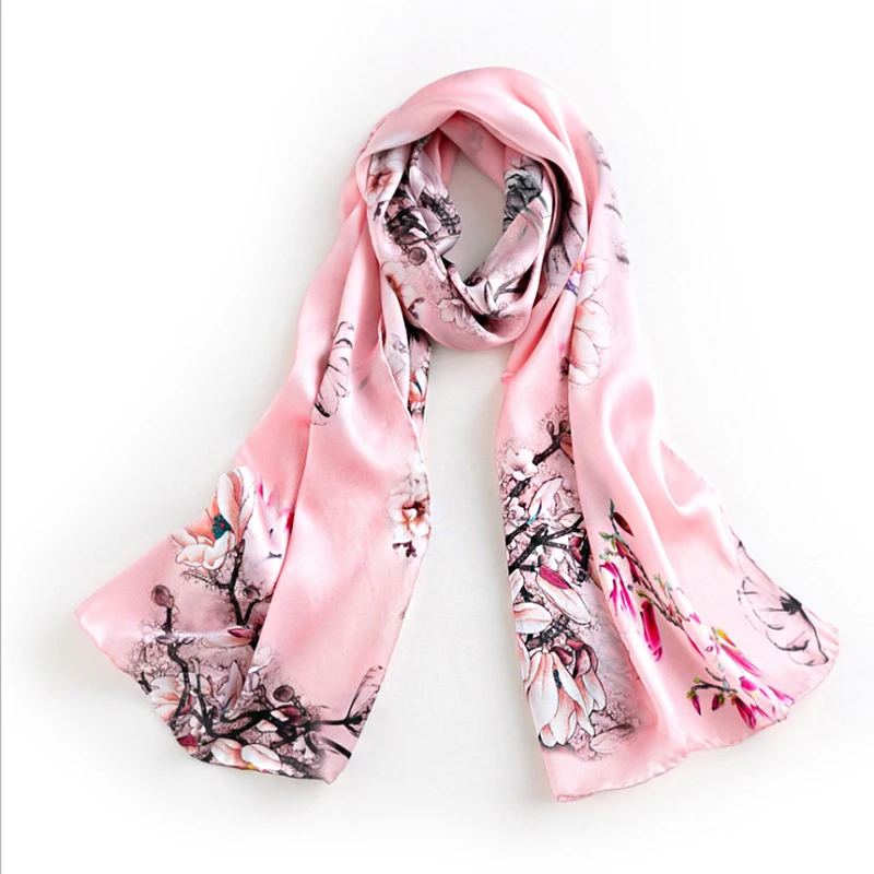 

Silk scarf women's summer printed scarf Chinese style lady's long shawl