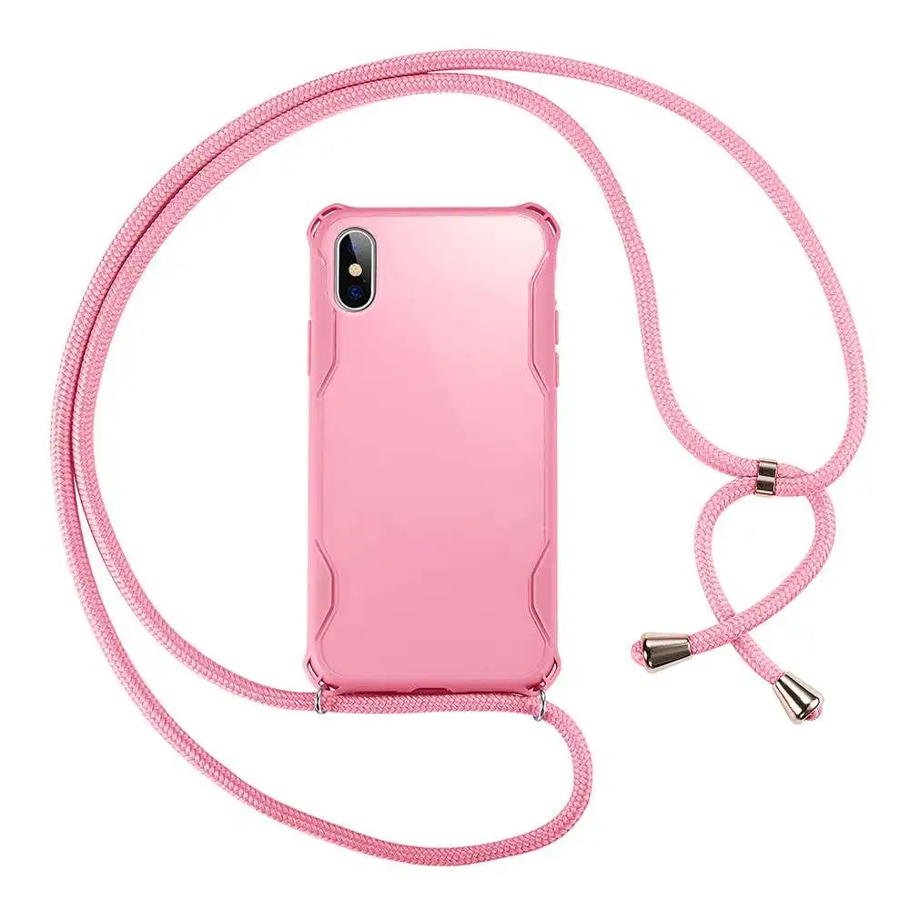 

Crossbody Phone Case with long strap chain for iPhone 11 pro, Colors case with colors strap