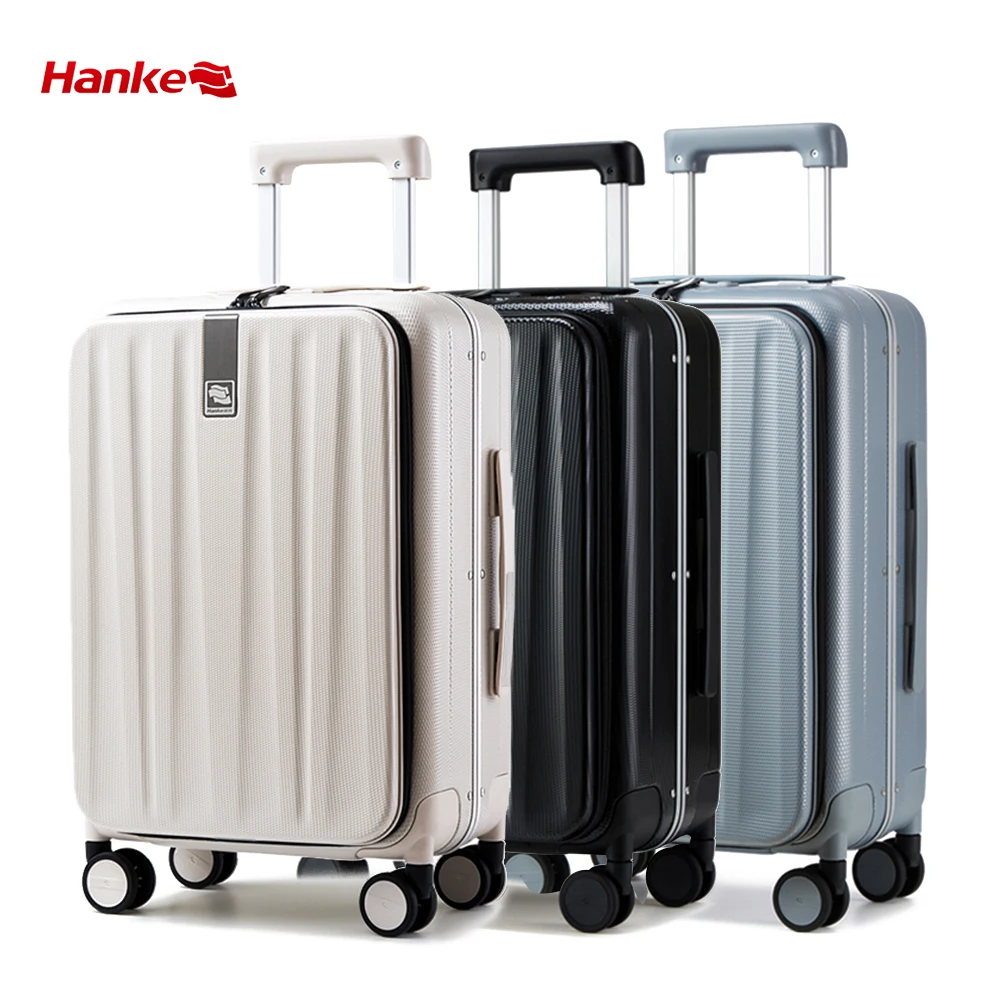 

Hanke Custom Luxury Suitcase Spinner Hardshell Lightweight carry on laptop luggage with usb luggage and bags, Customized