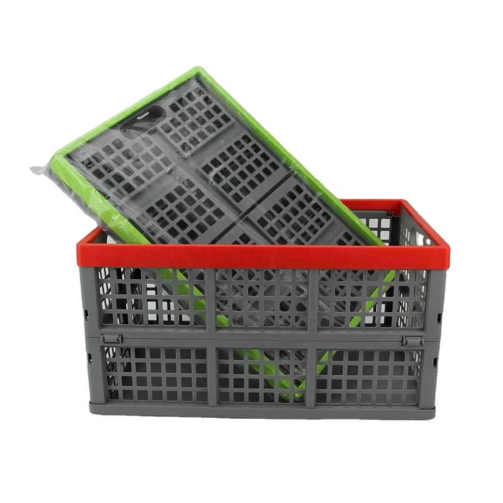 

plastic folding basket plastic sotrage basket Plastic Storage Foldable Basket