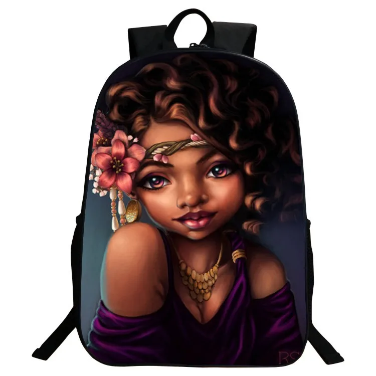 

Black Art African American Girl book bags for little black african girls, Customized kids school bags backpack