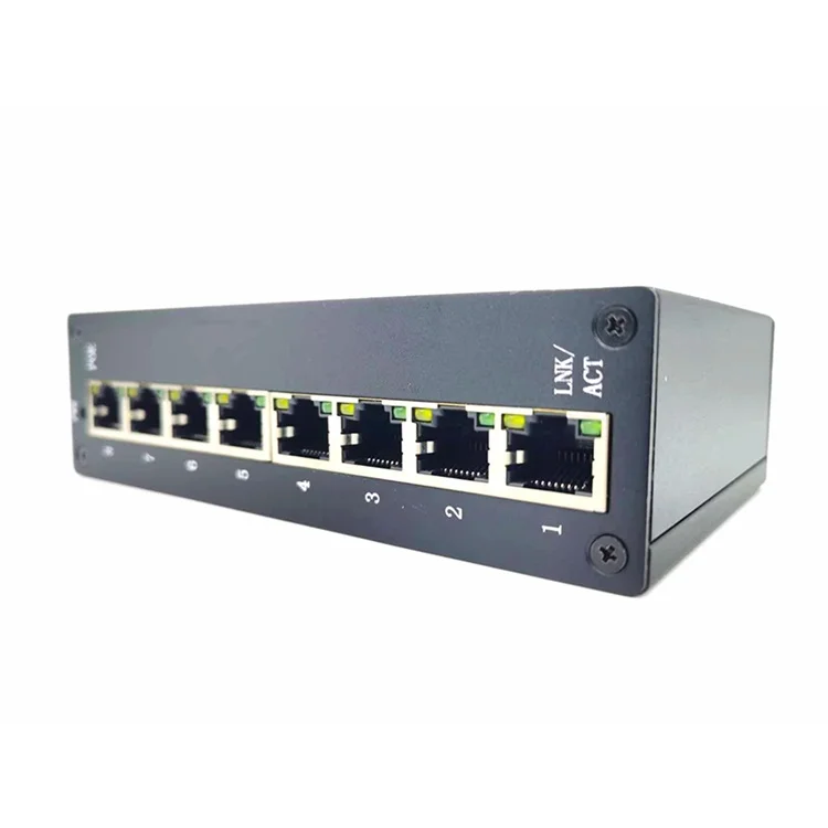 

8-port 10 / 100M optical fiber industrial Ethernet switch for high temperature and cold resistance rail transit