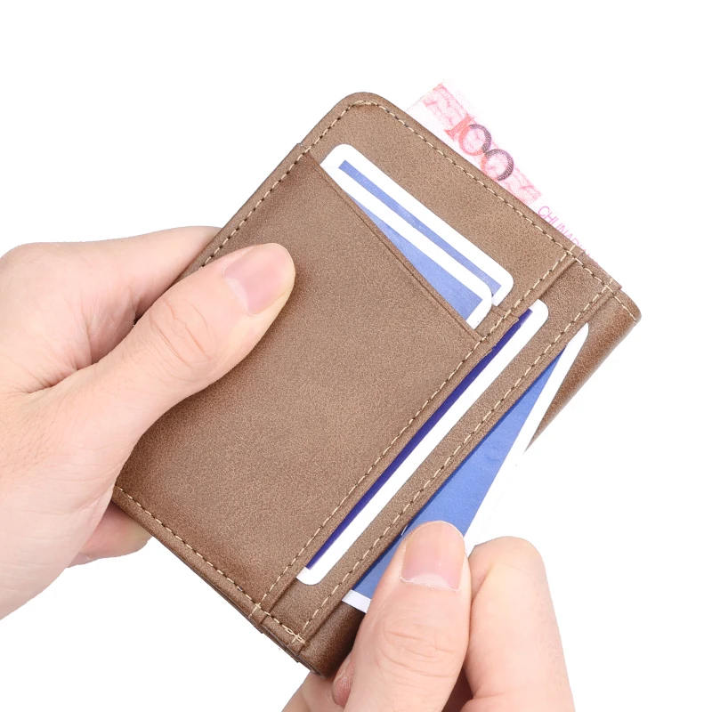 

baellerry 2019 new PU leather Card Holder For Men,,Male Short Coin Purse wallet For Credit card, ID card, Black,brown,dark brown