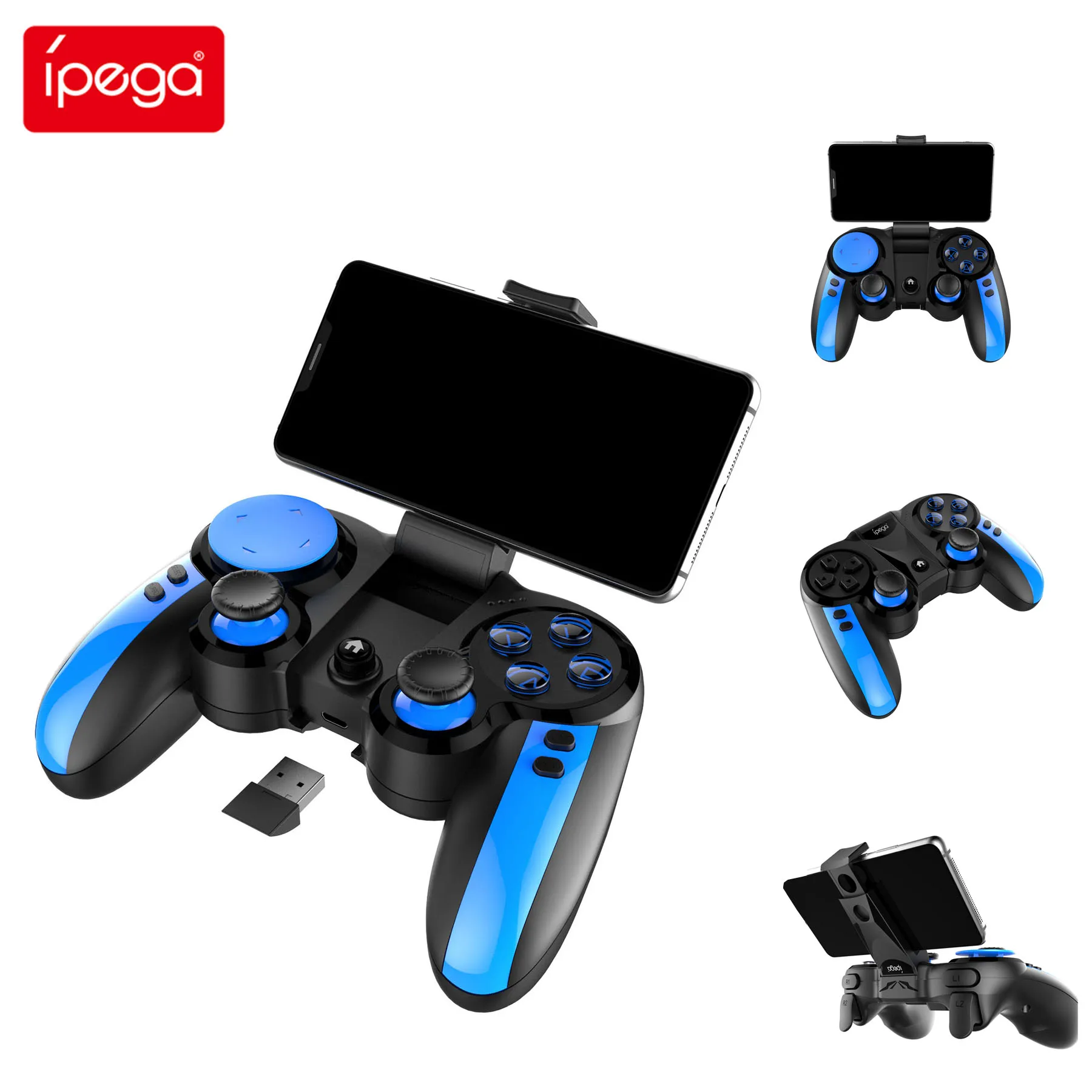 

Made in China new product video portable joystick mobile game handle game console controller double game, Black & blue