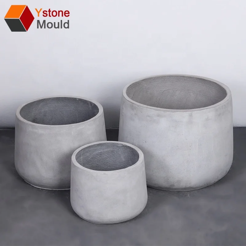 

3 year warranty fiberglass silicone modern large concrete pot mould