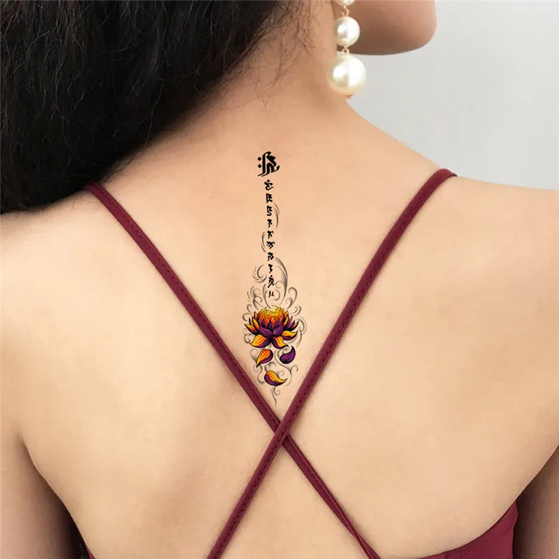 

Fashion Removable Women Lady 3D Flowers Temporary Tattoo Stickers Beauty Sexy Body Art Arm Waterproof Tattoos, Colorful