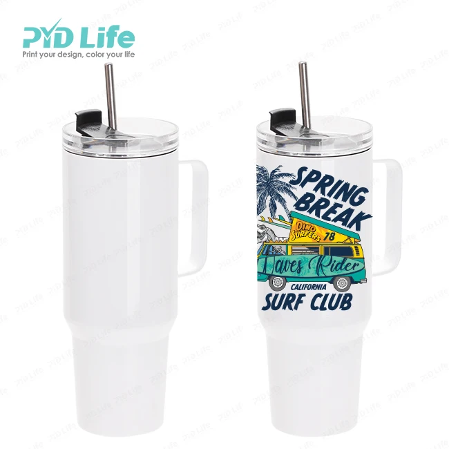 

PYD Life RTS Sublimation Tumbler 40 oz Sublimation Tumbler with Handle and Straw