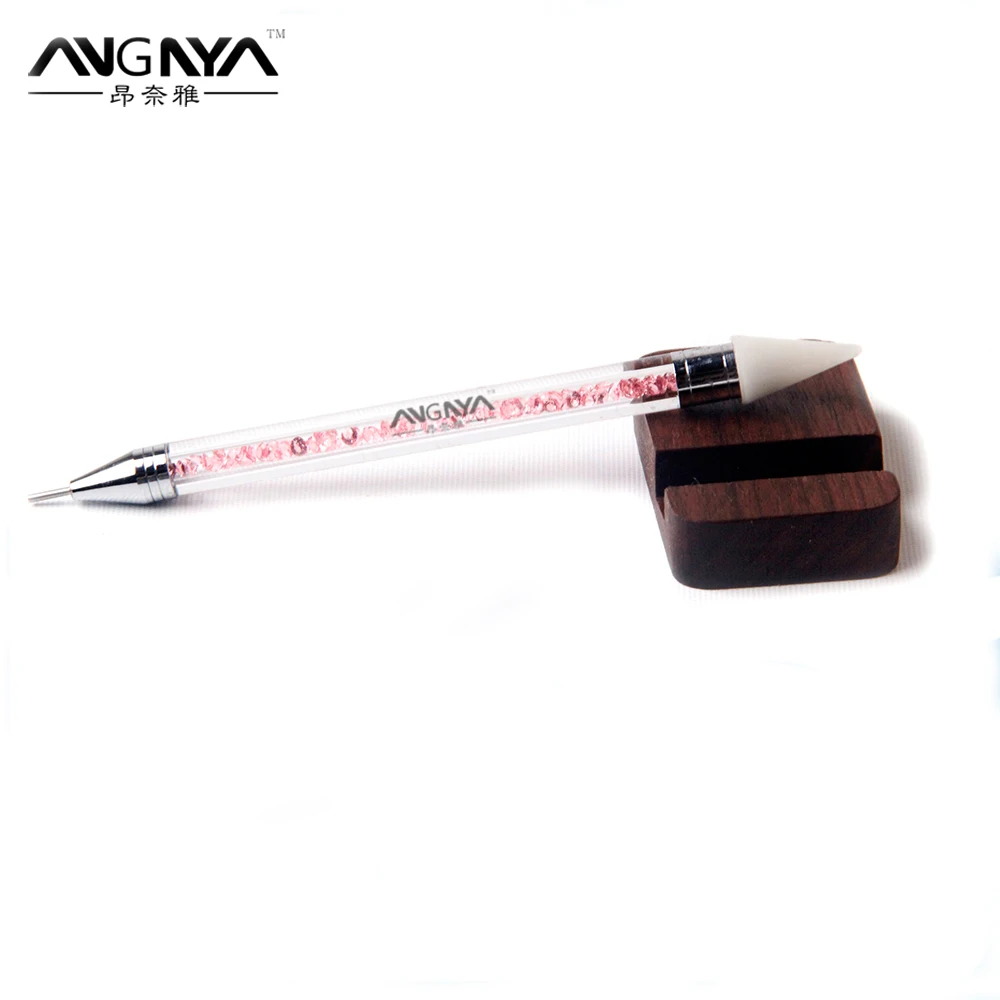 

ANGNYA New Design Acrylic Rhinestone Pick Up Wax Double Side Nail Art Dotting Tool Pen, White