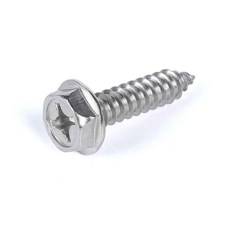 Phillips Outer Hex Flange Tapping Wood Screws A2 304 Stainless M3 M4 M5 M6