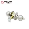 TRUST 3378A-SS Communication Cylindrical 70mm Latch r Knob Lock ANSI Grade 3 Door Lock