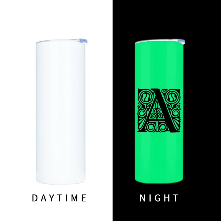 

Wholesale Stainless Steel Insulated 20oz glow in the dark Sublimation Tumblers with lid