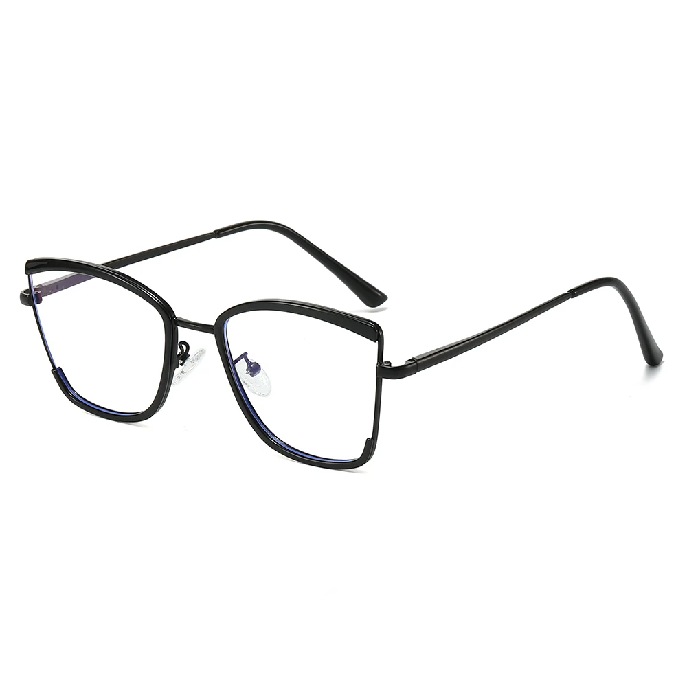 2024 High Quality Unisex Optical Frame Cat Eye Design Adult Eyewear Fashionable Popular Glasses Splicing Style