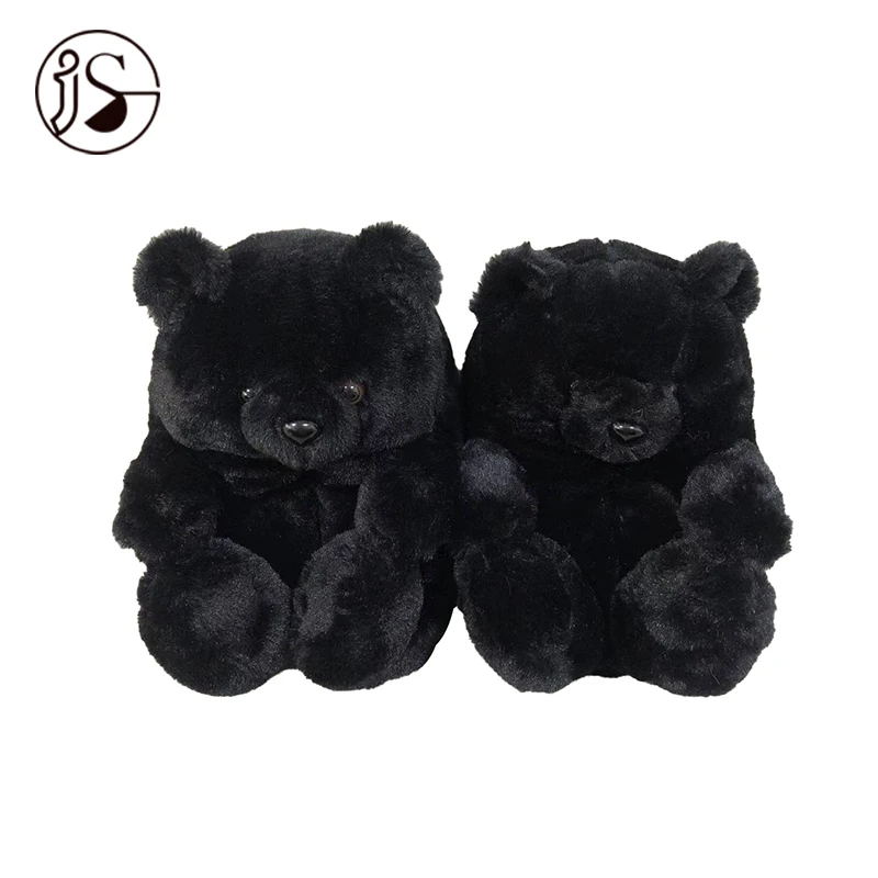 

New Arrival bear slippers Hot Styles fuzzy bear fur slides shoes plush teddy bear slippers lovely comfy indoor slides 2021