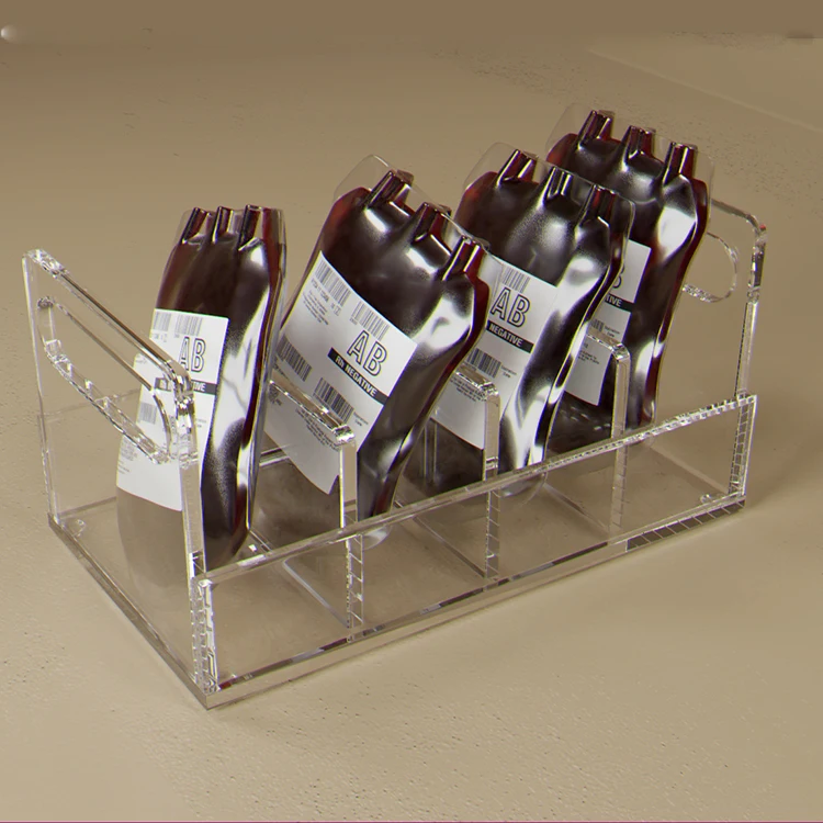 Hospital Medical Health Phlebotomy Supplies Acrylic Four Compartment