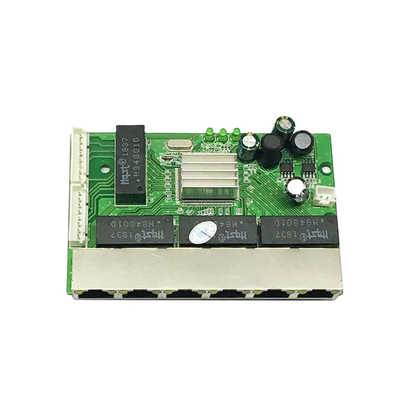 

RTL8370 8 port Gigabit Board PCBA RJ45 Interface 2pcs 8 pin header Fast network Switch Module OEM/ODM production shenzhen