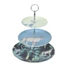 Wholesale fancy wedding afternoon tea serving stand 3 tier ceramic snack cake dessert stand for party