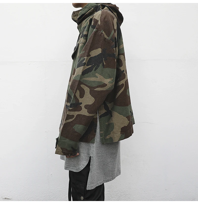 Wholesale OEM private label men custom stock dropshipping camo jacket with  hood From m.