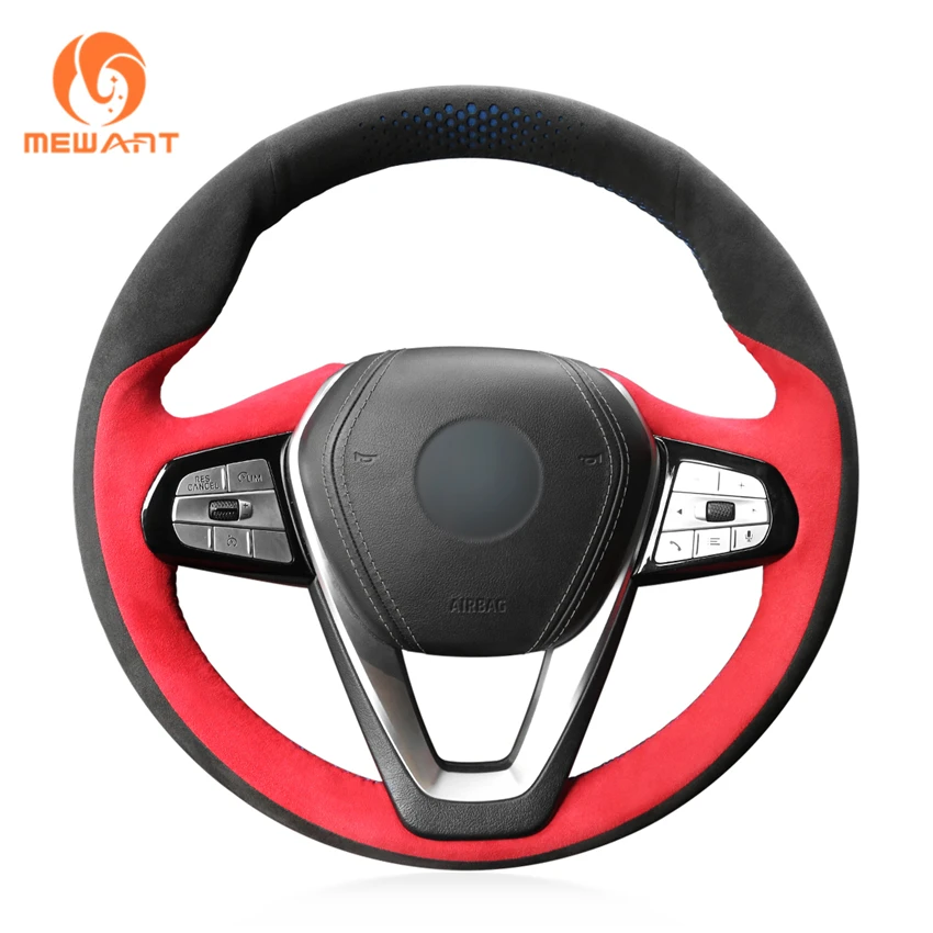 

MEWANT For BMW G20 G22 G30 G11 G14 G01 G01 G05 G06 G07 G29 F40 F44 For Alcantera Luxury Car Steering Wheel Covers New Design