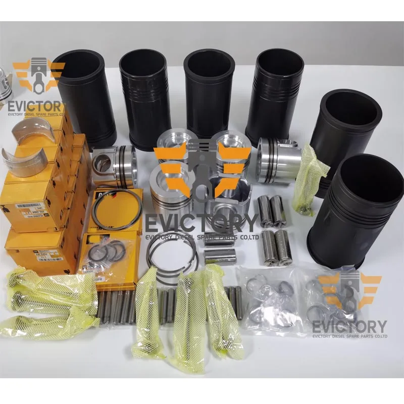 

For CAT 3406 3406E rebuild overhaul kit head gasket piston ring liner cylinder engine bearing