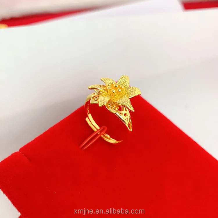 

Simple Fashion Orchid Ring Open Large Flower Necklace Vietnam Shajin Electroplating Brass Gold Plated Jewelry Wholesale