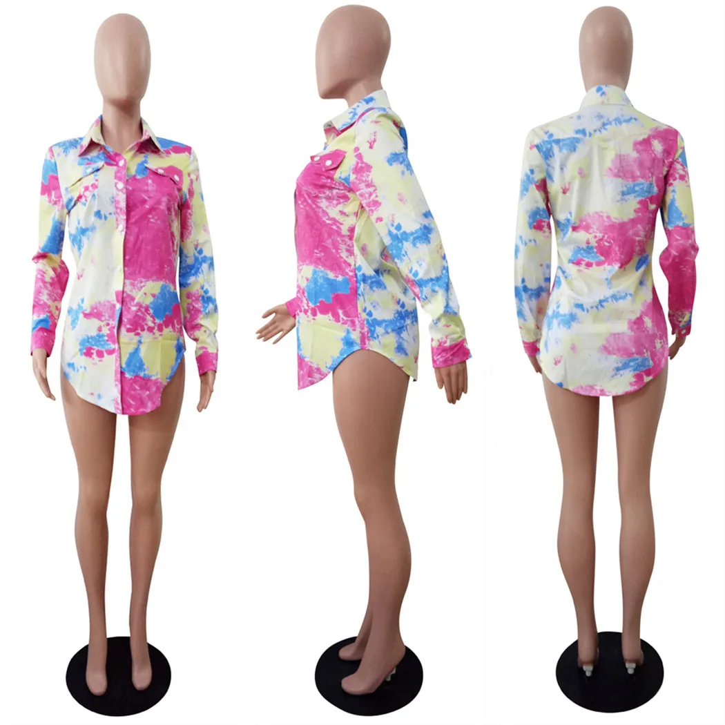 

New Fashion Casual Ink Digital Print Fashion Shirt