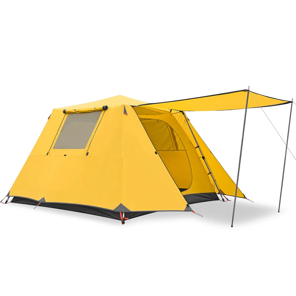 

E-Rike Customized Outdoor Camping Waterproof Family 5-6 Person Automatic Tent, Yello,blue,dark green