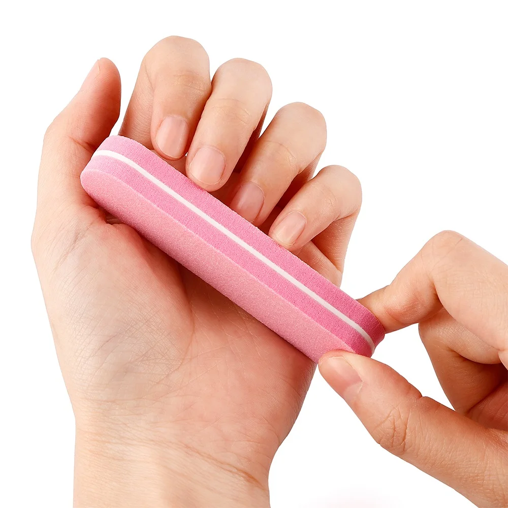 

professional nail file nail sandpaper nail file, Pink/gray/yellow