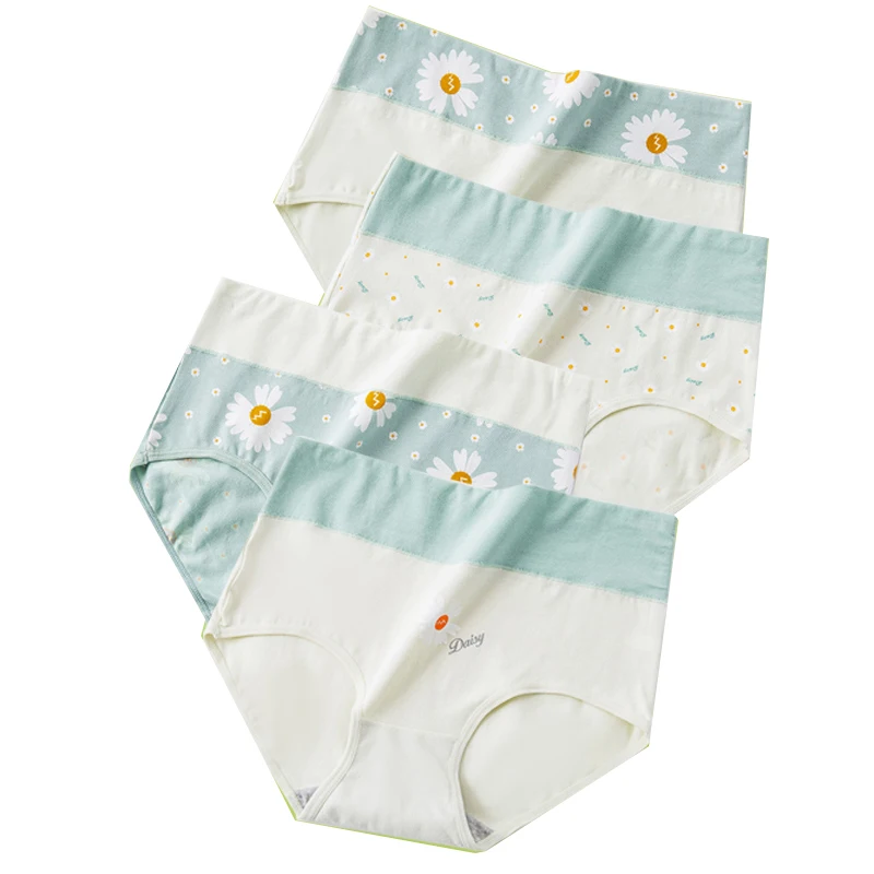 

Fashion Floral High Waist Women Panties Cotton Breathable Slimming Underwear Seamless Briefs Comfort Female Lingerie Wholesale