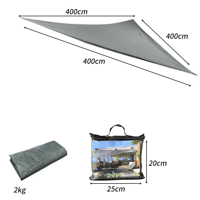 

waterproof sail sun shade HDPE and oxford material UV stabilized sun shade sail canopy triangle and square shape shade sales, Customized