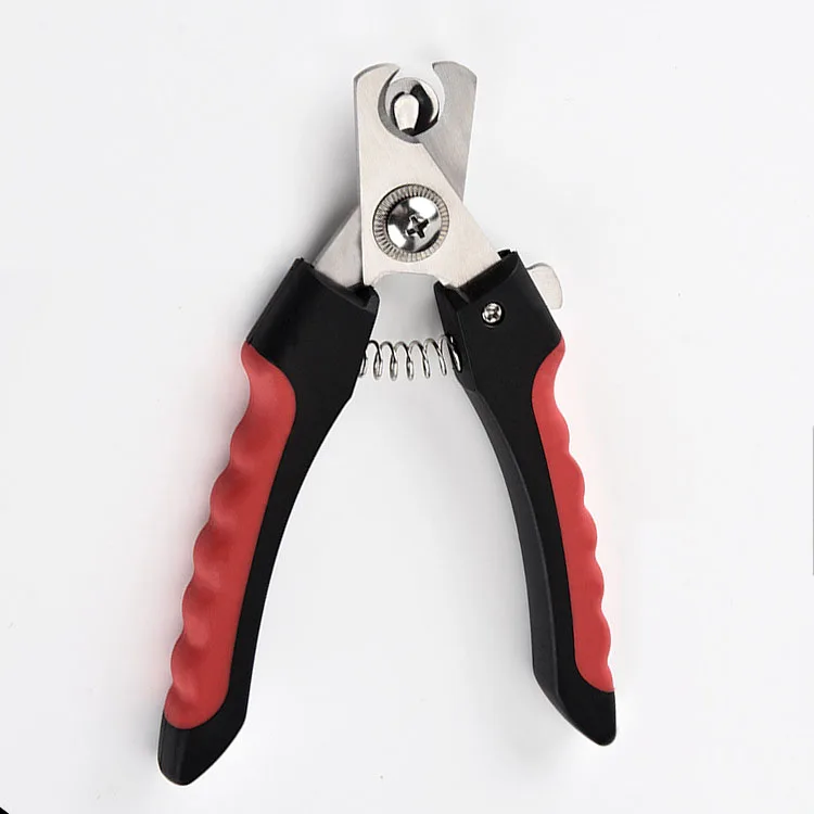 

Custom Stainless Steel Trimming Pet Nail Cutter Clippers for Dog and Cat, Red