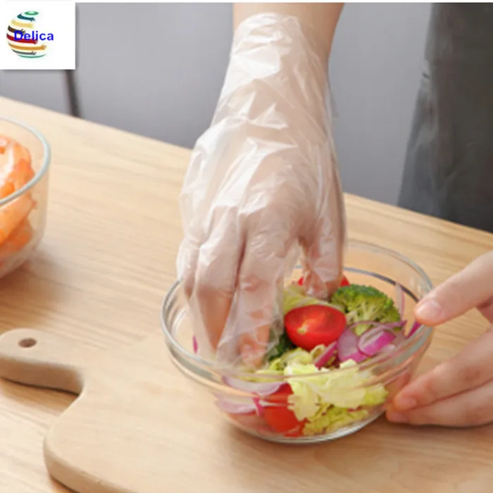 

Plastic Polythene Gloves HDPE LDPE CPE TPE Gloves For Food Handing Kitchen Industrial, Clear,blue,etc.