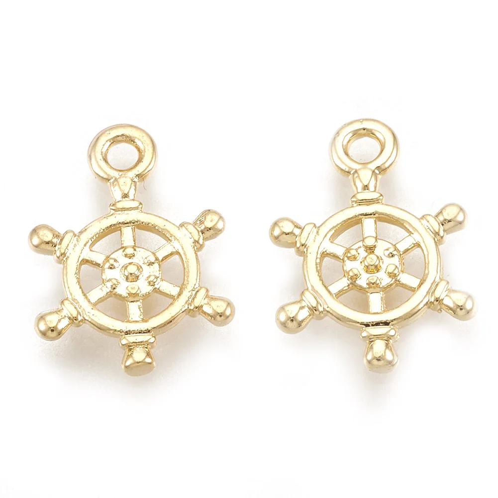 

PandaHall Real Gold Plated Earring Helm Brass Charms for Sale