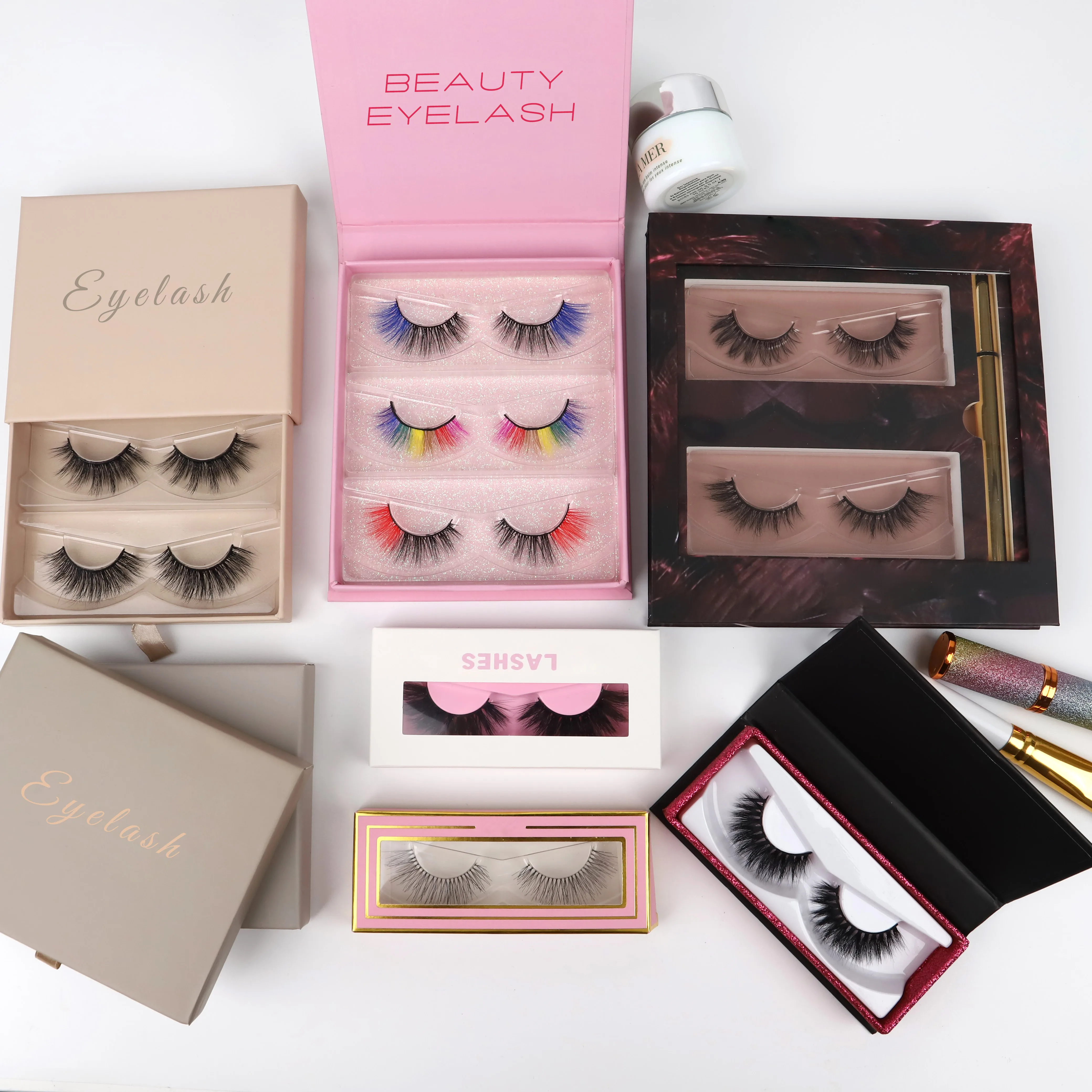 

Wholesale lash vendor private label 25mm 3D long fluffy mink eyelashes