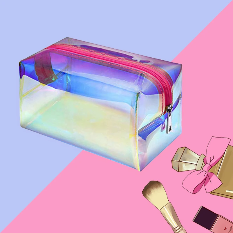 

Custom travel PVC holographic organizer cosmetic makeup bag, Custom,oem