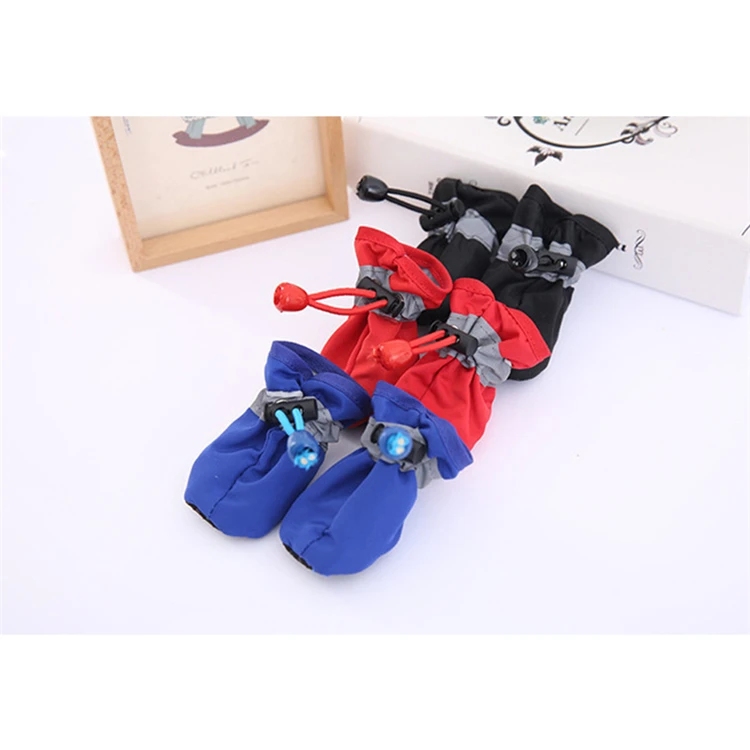 

New Arrival Simple Solid Color Durable Portable Outdoor Waterproof Travel Pet Dog Rain Boots, As picture