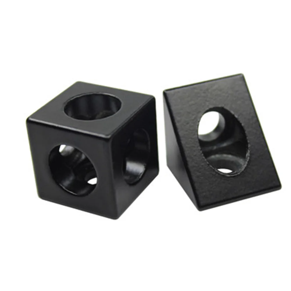 

4pcs/lot 2020 Aluminum Block Cube Prism Connector Wheel Regulator Corner V-slot Three Way Connector 90 degree Angle