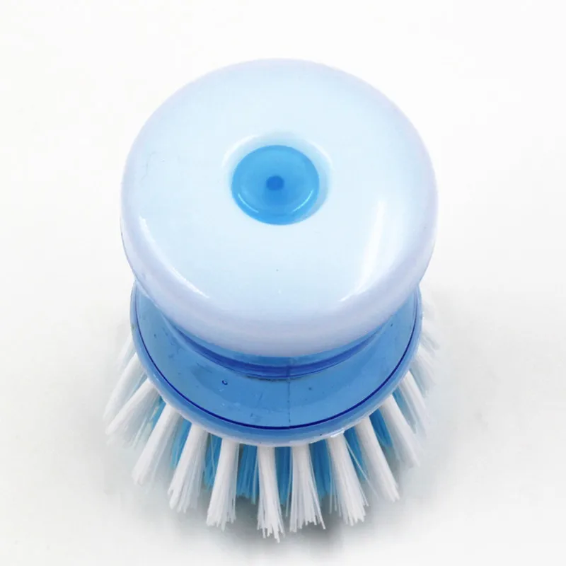 

Promotion plastic kitchen sink cleaning brush pot dish washing clean brush with soap dispenser, Customized