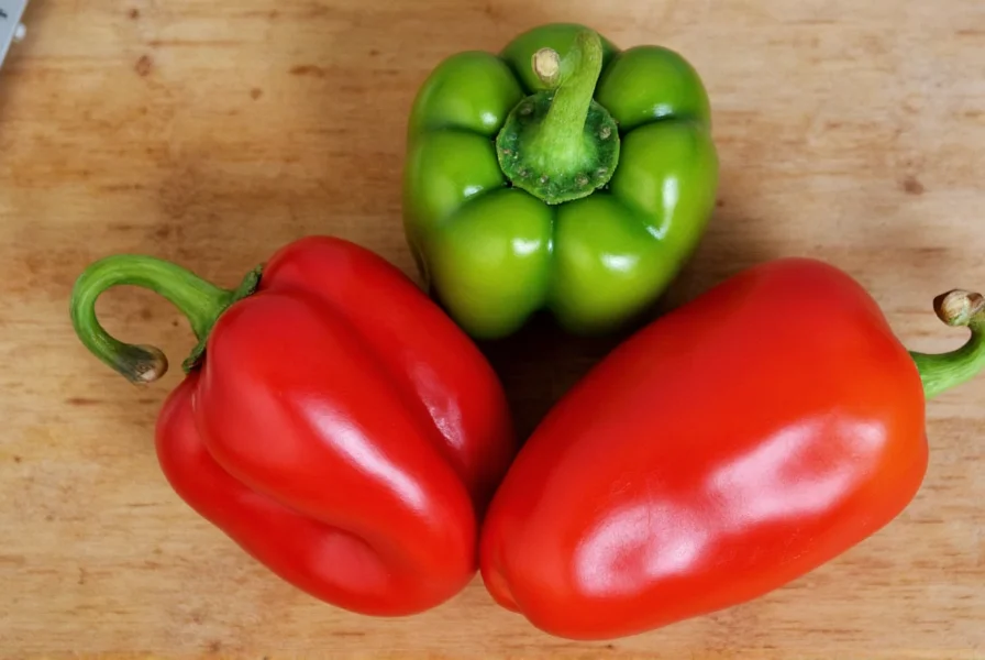 Red and green bird's eye chilies with measurement scale