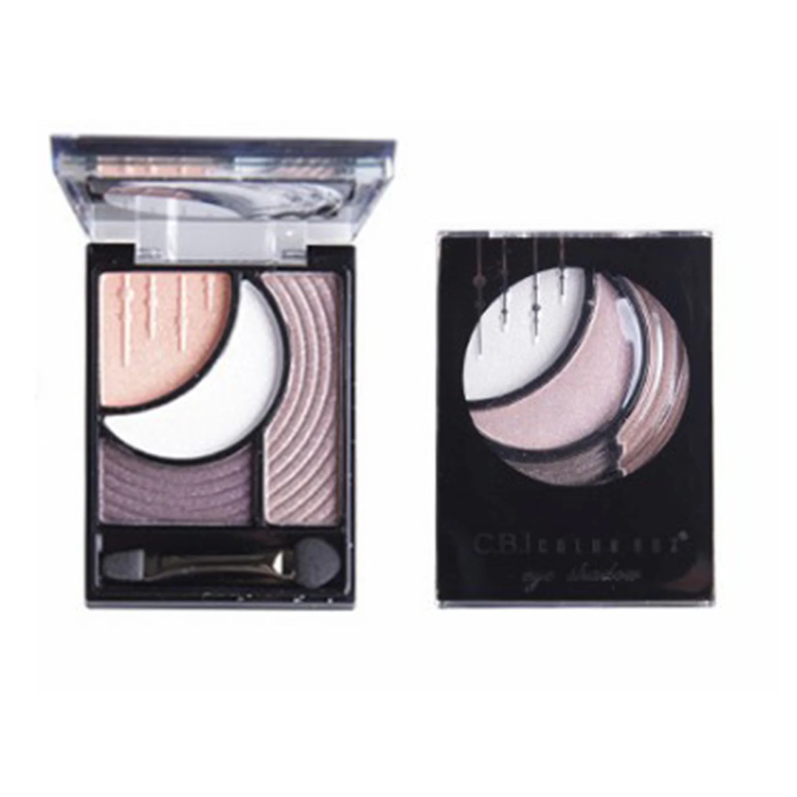 

COLOR BOX brand cosmetics eye makeup long lasting 4 color eye shadow with brush inside eyeshadow palette