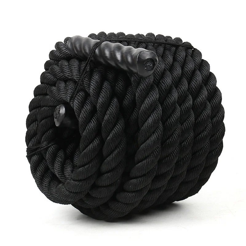

High Quality Exercise Jump Fitness Heavy Climbing Training Undula 9m 50mm Workout Gym Equipment Battle Rope, Black, customize other colors