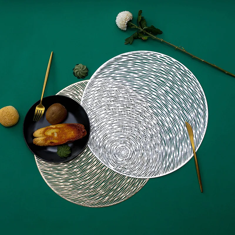 圣诞节热金色星光pvc中空塑料餐垫 - buy 银方形餐垫,圆形银色餐垫,pv